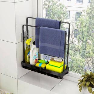 厨用品家用大全抹布沥水架壁式挂洗海碗布置物架绵收纳架房子Jc2q