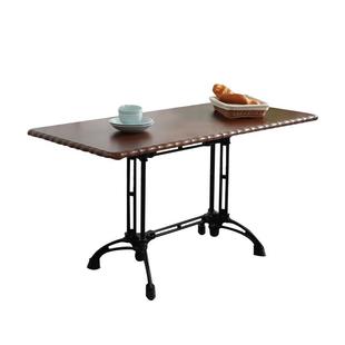 美式 实1566木桌椅古厅中甜古风圆桌方桌咖啡店餐家具品店桌子复椅