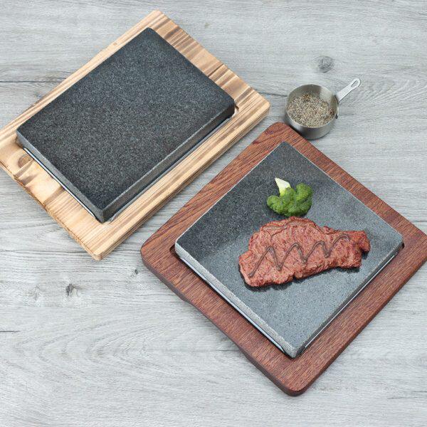 火山石板烧韩式料理牛排铁板煎盘烤箱石烤盘高温岩石烧烤盘热石烧