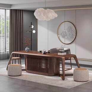 新中式白蜡木茶桌椅组合禅意国风茶艺实木茶台茶几客厅茶室喝茶桌