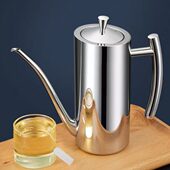 高品质304不锈钢油壶防滴油油壶家用不锈钢油壶油瓶大容量油壶