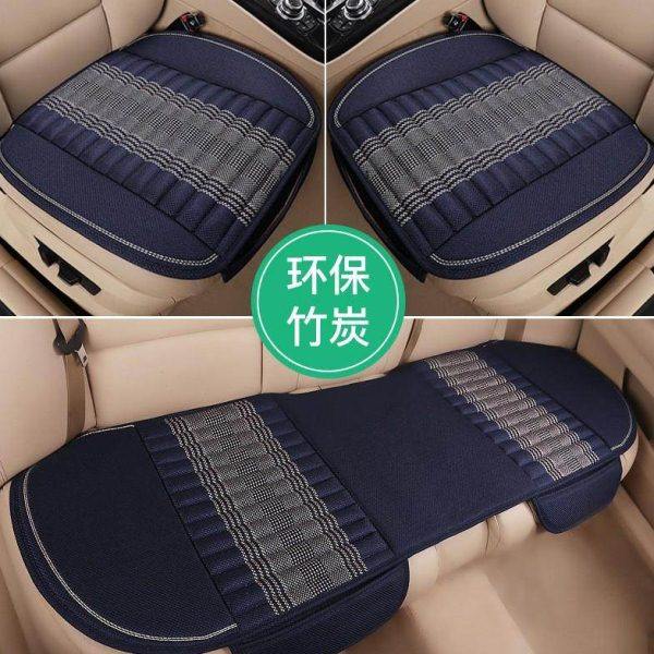 汽车坐垫四季通用竹炭亚麻2023新款单片主驾驶座椅垫后排高端座垫