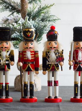 欧式cm胡桃夹子木偶士兵创意家居酒吧咖啡厅迎宾招财装饰摆件