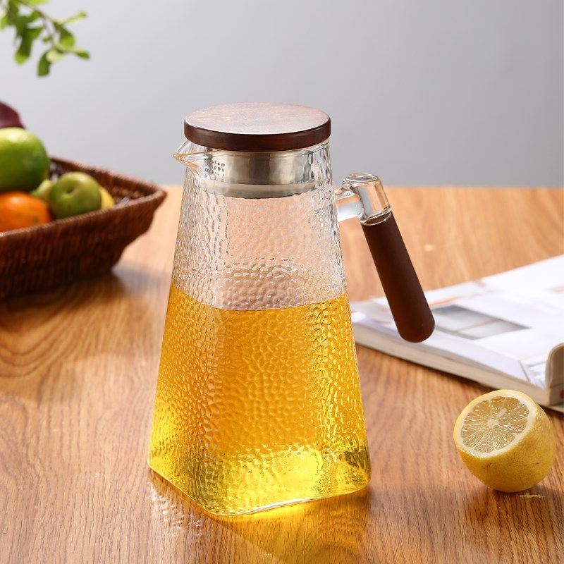 冷水壶玻璃耐高温家用凉白开水壶大容量果茶果汁桶凉水壶水杯套装,餐饮具,冷水壶,淘宝优惠券,粉丝福利购,淘宝优惠卷