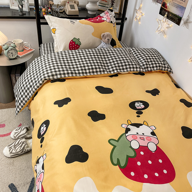 被褥套装六件套学生宿舍单人1.5m棉被芯5斤加厚保暖冬季被子套件