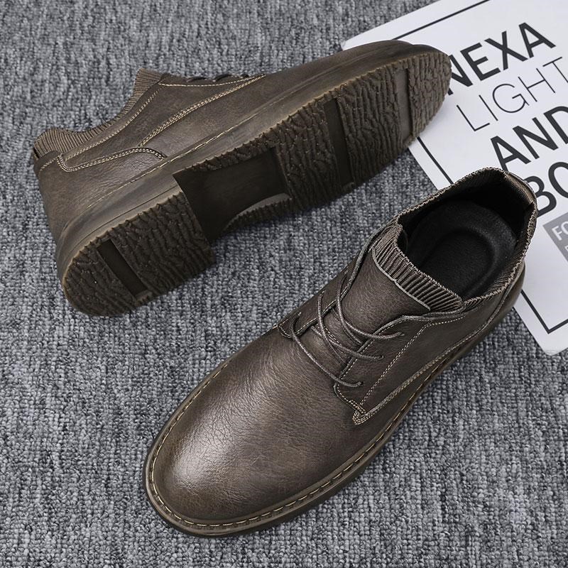 马丁靴男低帮2024马丁鞋子靴子男款英伦风春秋款男鞋加绒男士皮鞋