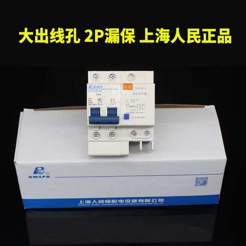 大孔漏电保护开关DZ47pLE-63家用总闸220V漏保32A63A漏电断路器