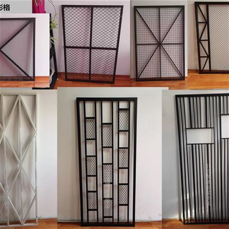 菱形网格网片装饰背景墙工业风吊顶铁丝网装饰墙面铁艺网格照片墙