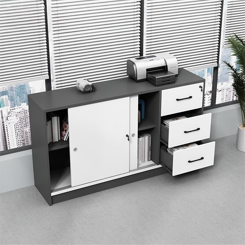 矮柜办公室储物柜简约隔断柜带锁推拉门柜办公柜移门柜木质文件柜,商业/办公家具,矮柜,淘宝优惠券,粉丝福利购,淘宝优惠卷