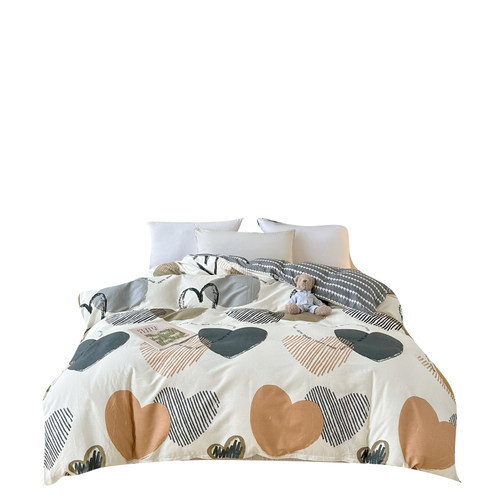 被套单件100全棉150x200单人学生宿舍200x230双人被罩三件套3