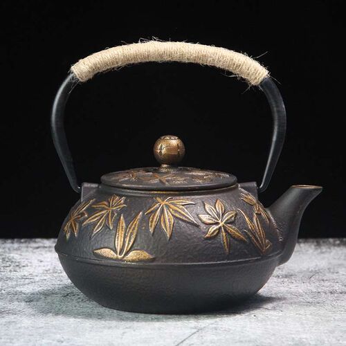 铁壶烧水煮茶壶煮水泡茶带茶滤铁茶壶茶具日式养生铁壶手工铸铁壶