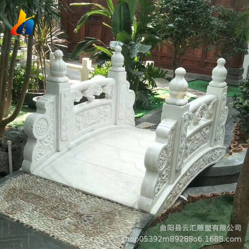 石材石桥b石拱桥小石桥户外家用庭院花园鱼池景观桥汉白玉小桥栏