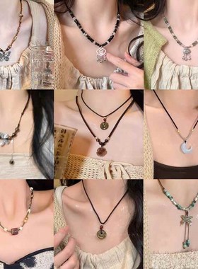 新中国民族风格项炼w女孩妇女项炼2024新项炼