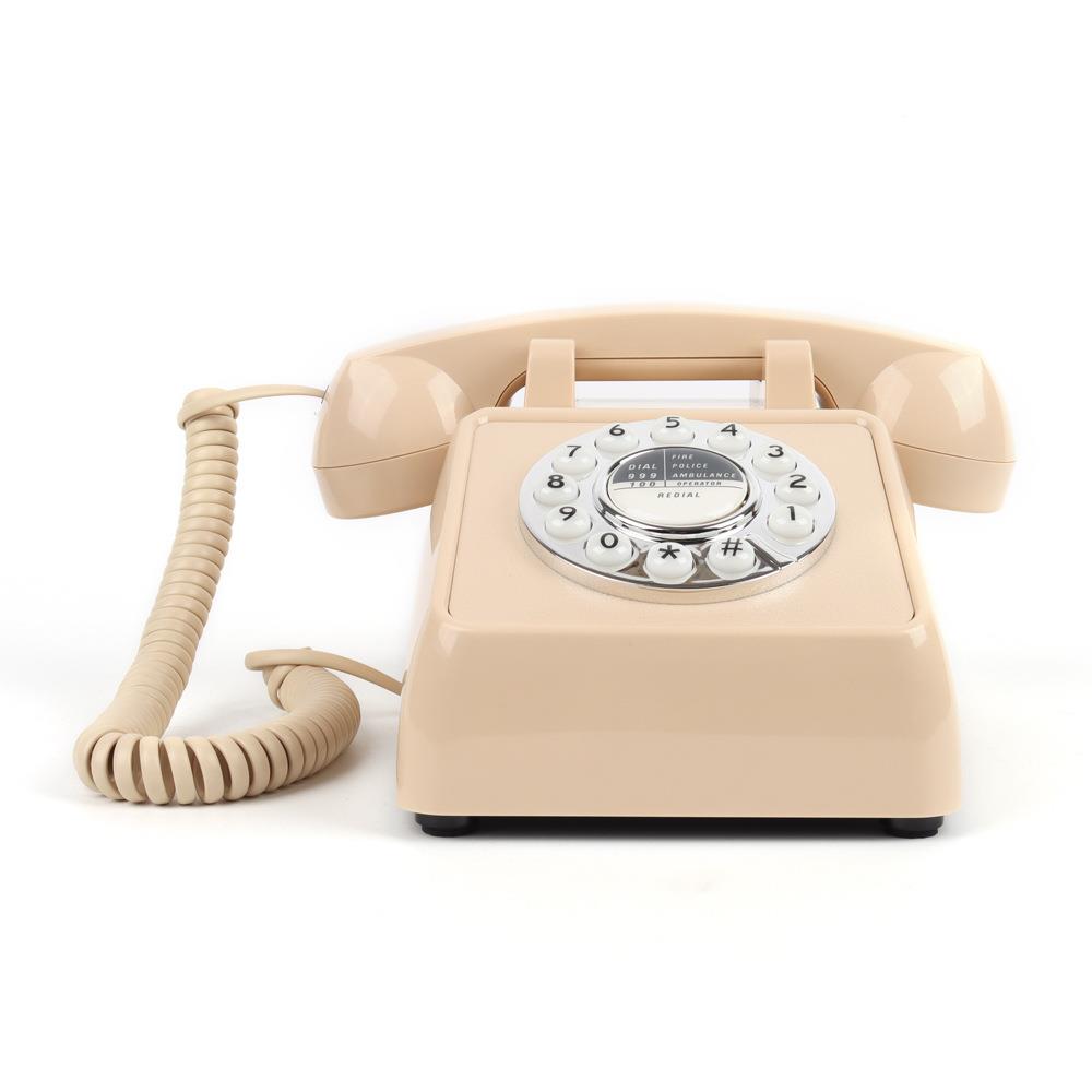 座固话复電話固定8020米色机大声电话仿铃古古酒店话机客服办公电