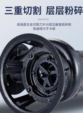 送10米钢水带不锈切割式污水水泵220605V抽粪泥污浆泵养猪场排泵
