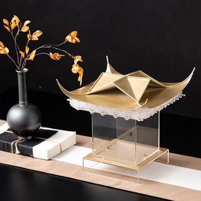 现代新塔中软式QS0347亚古克力徽派宝摆件样板间轻奢客厅玄关博架