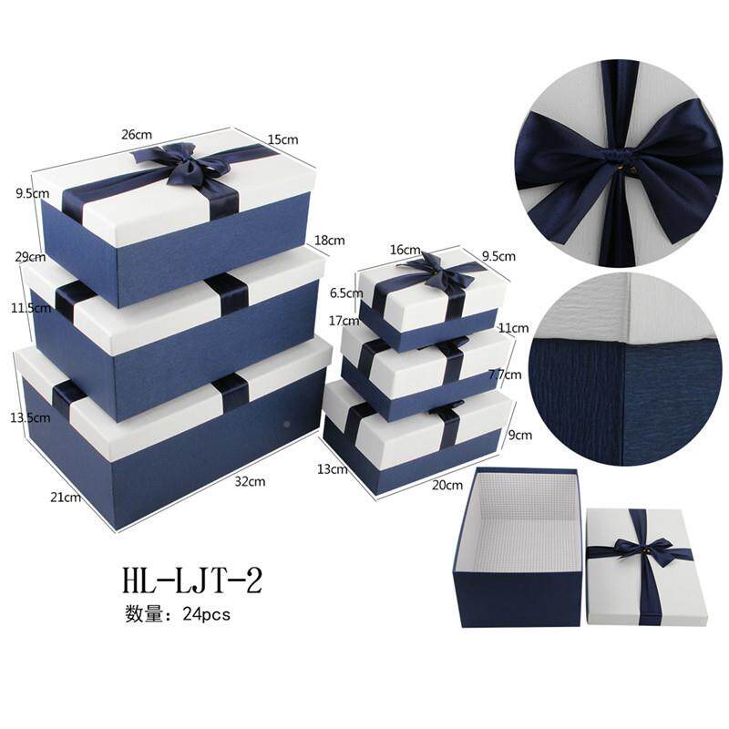 厂家多规格长SQC方品形六蝶件套礼盒创意蝴结装鲜花包纸盒子定