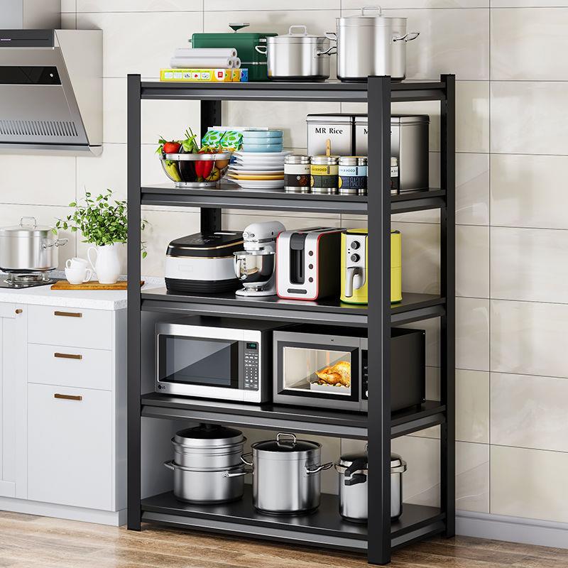 加厨房置物层架架厚落地多微波炉收纳子多功能家用UWY烤箱锅架储