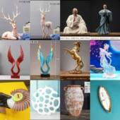 海鲜姿造装 饰小和尚海鲜姿造配件体立盘背TH75852景翅 饰摆件膀装