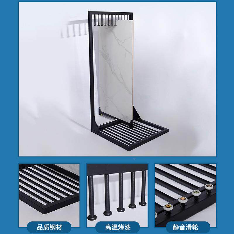 瓷展架木地板示大理石大板地砖样调节抽拉龙5品门砖架双面展架
