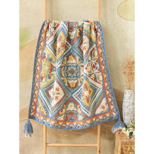 苏苏姐家自材阿塞拜疆拼花毯手工DYPEY编织I钩针毯子毛线团制料包