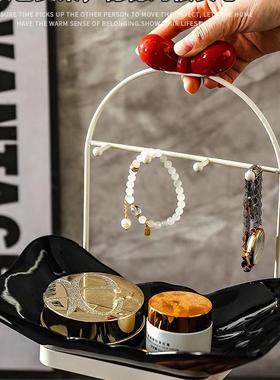 入户玄关放匙置客物架GQI收纳摆件轻托奢鞋柜厅家钥居首装饰品盘