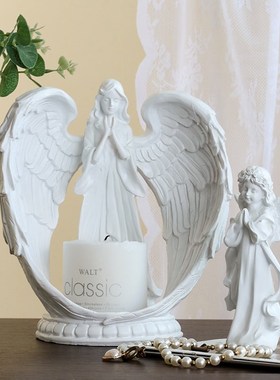 欧式复古天使g蜡烛烛台装饰摆件法式浪漫烛光晚餐桌面布置拍照道