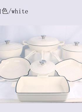 铸铁锅S.JACDE珐琅锅套装CA854ST具IRONPOT/11PCTSSE/炊/OOKWARE