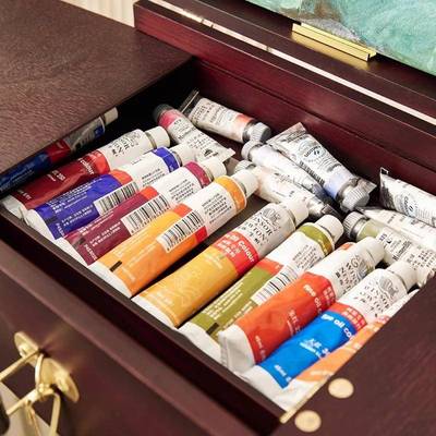 油画户画外写生便携手提箱式意大利画箱三角油架美115术生专用具