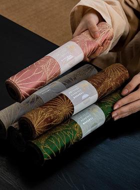 织锦席简约茶茶新中式缎禅意茶桌旗茶垫布KRU艺轻奢茶台几布茶道