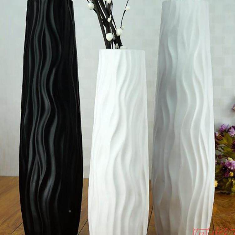 陶件瓷落地高约现F9M6SS8M简欧代黑色白色北欧式干花法式插花客厅