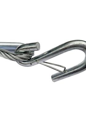 包胶镀锌钢丝S绳70厘米长车安全防脱拖带弹簧钩拖车99011绳配件