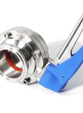 304不锈钢嘴快蝶阀生级手动卡卫箍式鸭卡装盘蝶阀318116食品卡扣