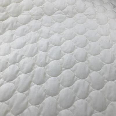 双层皱绣线棉横条纹印花面料绗冬婴儿560印花睡衣居保秋暖家服面