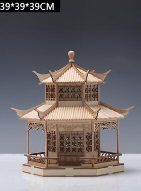 新中六角凉亭创意古建筑式件高FGB档高家居饰品端艺术样板间摆软