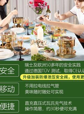 KsagU1771G瓦氏i炉单锅人火新锅一人一锅小火酒店餐厅会所单位金