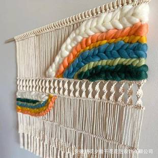 彩大色挂毯酒20220902壁店名宿背景装墙展示厅饰ins挂流苏推荐人