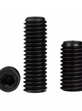 尼龙料六角胶紧定螺钉M4M内5M6塑黑白色内六角无头塑机OLX米顶丝