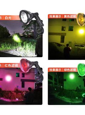 俱竞阳30W多光源俱竞阳22探灯外1手2V接电池车载两用户外便照携多