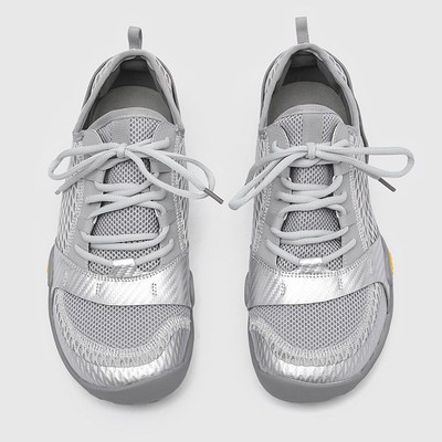 2025夏季新款网面透气德训鞋男软底户外运动情侣鞋银色跑步休闲鞋