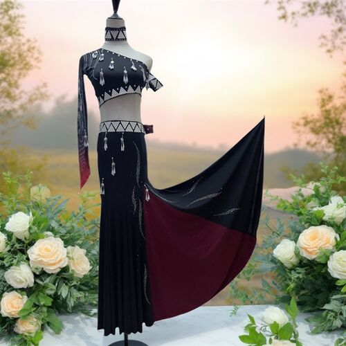 新款傣族舞蹈服装成人民族v服装艺考服花腰演出表演服民族练习裙