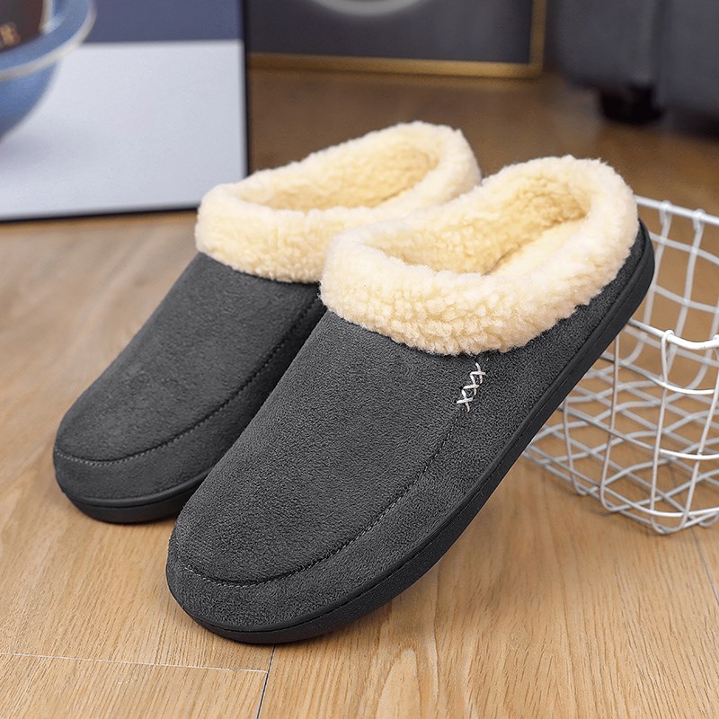棉拖男士冬季特大码50保暖47居家用46毛绒拖鞋外穿软底防滑棉鞋49