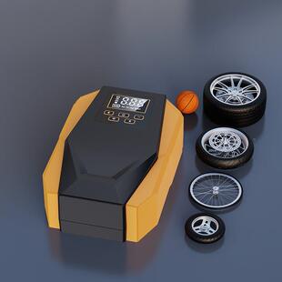 载充气泵有线1300V电动打气筒便携式应显急轮2胎汽车数打车气泵充