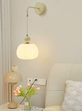 全VHZ光谱壁卧室床头瓜灯高颜值复古油风客厅背奶景墙床头灯间南