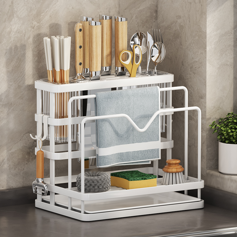 刀架置物架2023新n款筷子筒菜板一体收纳壁挂式筷笼厨房刀具放菜