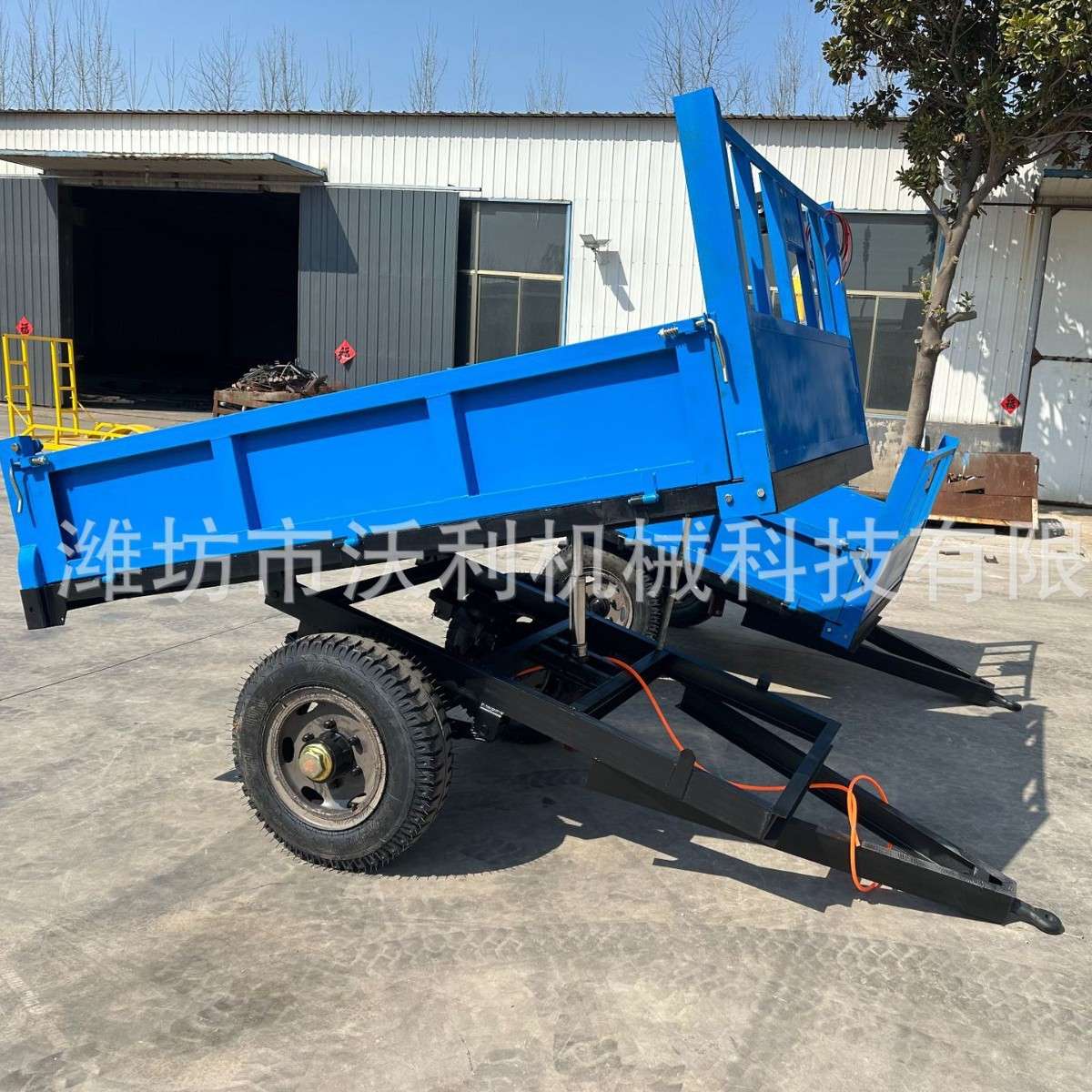 3吨拖车拖拉机挂斗农用自卸拖车平板挂车农用运输牵引车辆厢式拖