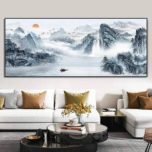 财CMgAXLR2流水生宝十字绣2023年新款绣客厅手线工刺绣新中式风景