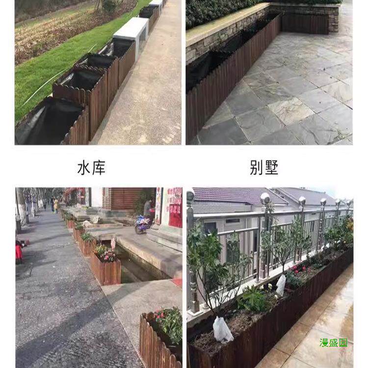 防腐木箱阳台ltao1010庭院花种菜盆户种植箱碳化外花盆花露台种植