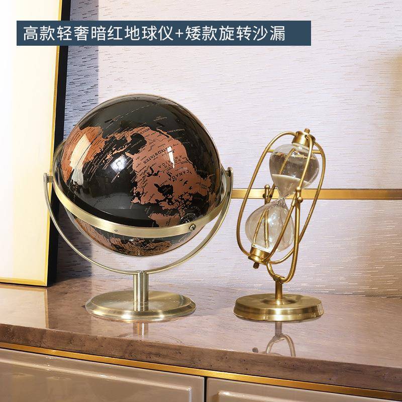 现仪代金属25M地球欧式房摆707件办C公室书玄关柜客厅家居装饰品