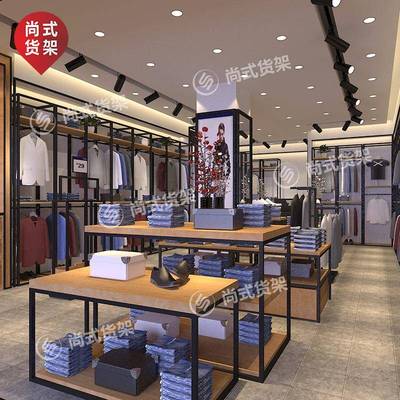 尚式展示M高低流台快时工尚中岛384台卡盟水服装货架K厂鞋包展台